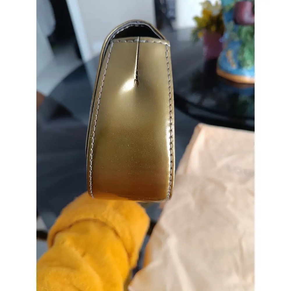 Gold LV LOUIS vuitton Logo Accent Women's Clutch Bag sobe leather gold - Picture 4 of 7